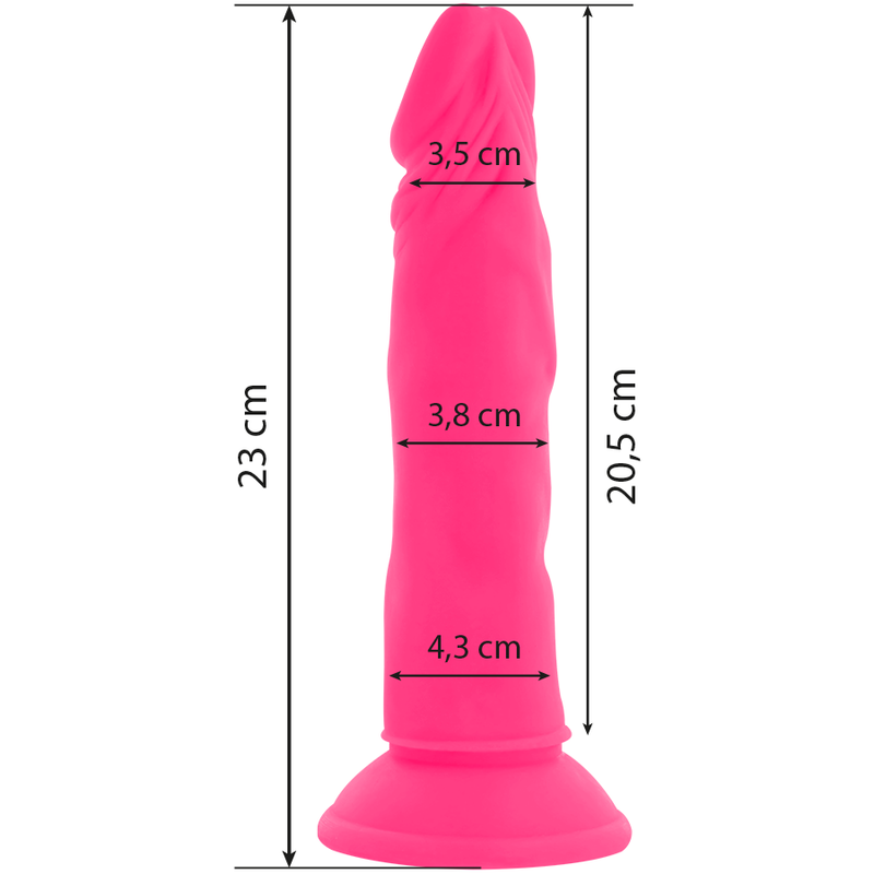 Diversia dildo vibrante flessibile 23 cm - rosa-7