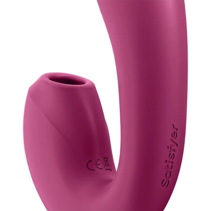 Satisfyer sunray air pulse stimulator & vibration app - red-1