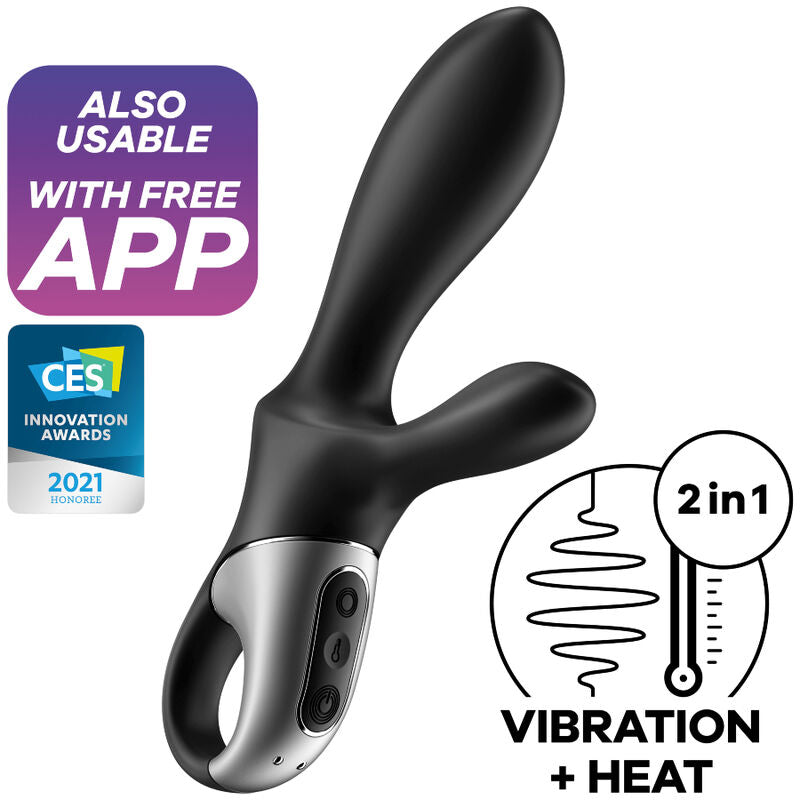 Satisfyer heat climax + anal vibrator app - black-0