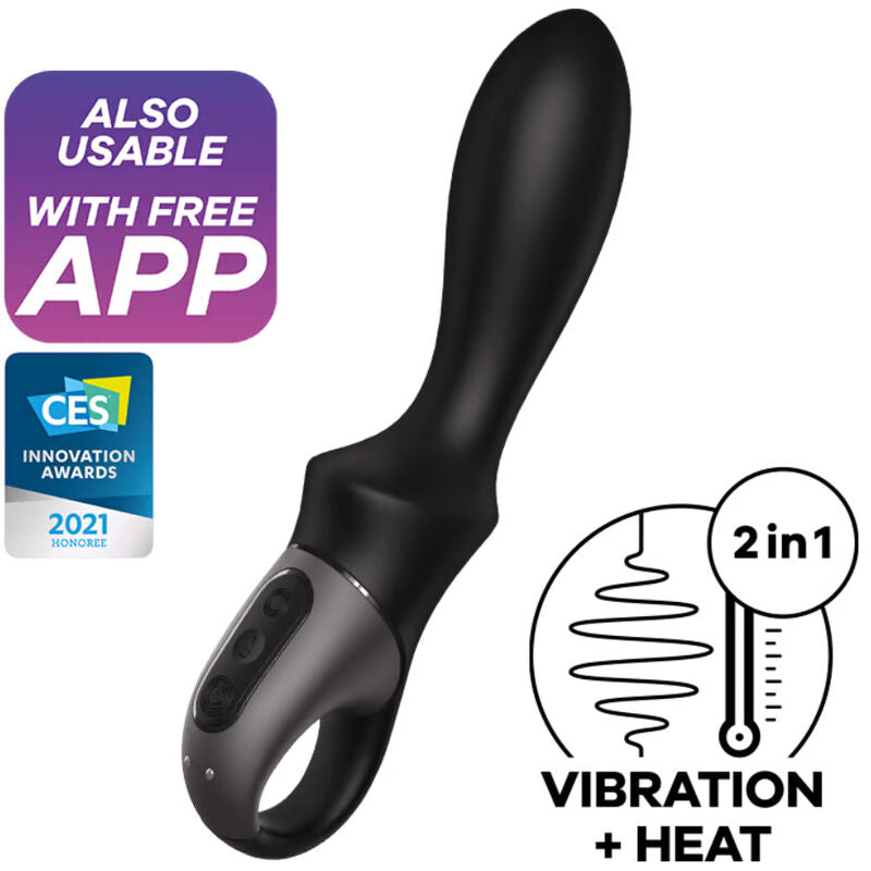 Satisfyer heat climax anal vibrator app - black-0