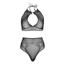 Leg avenue set due pezzi halter crop top e perizoma panty panty taglia unica-4