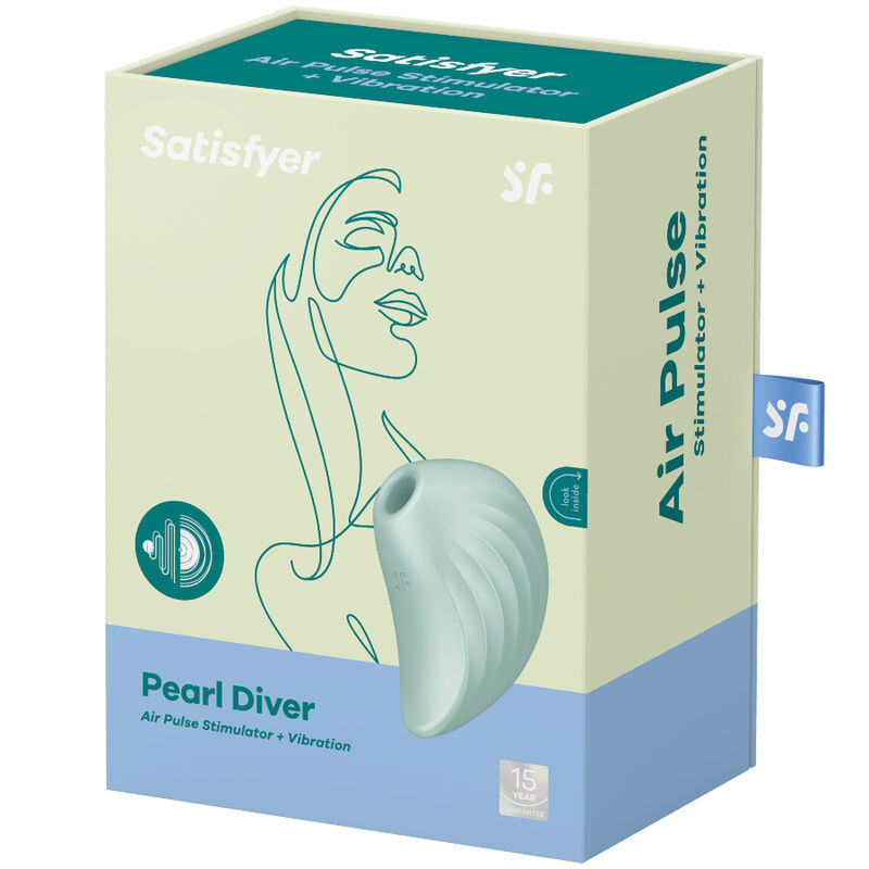 Stimolatore e vibratore satisfyer pearl diver - verde-3