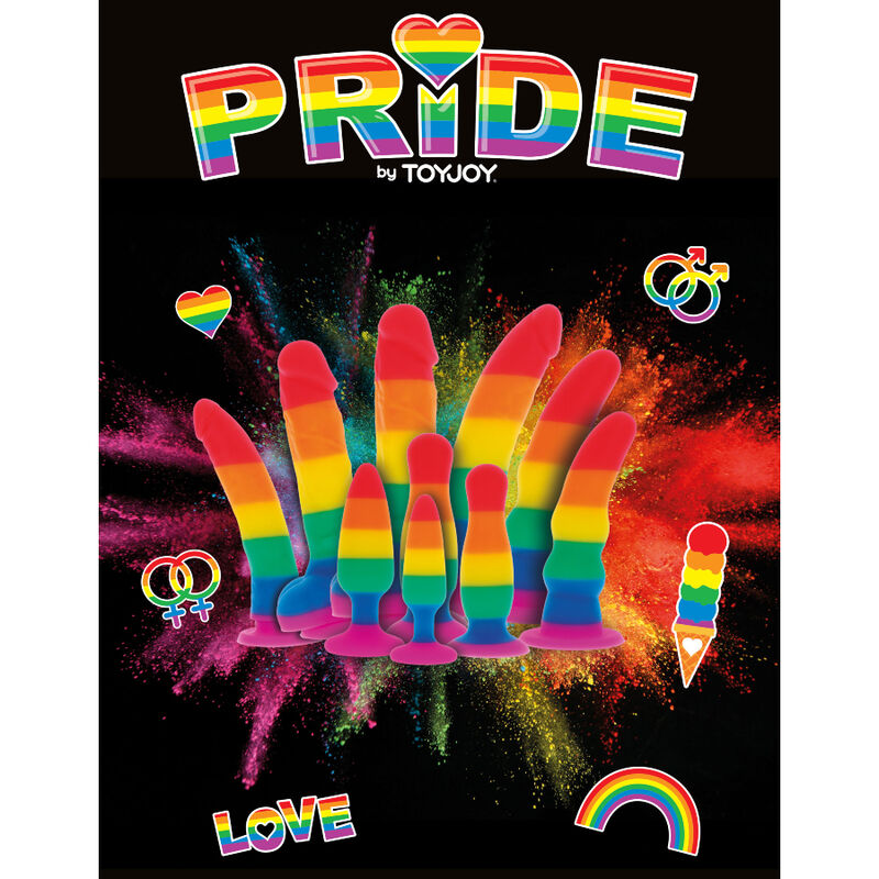 Pride - bandiera lgbt dildo wave 17 cm-2