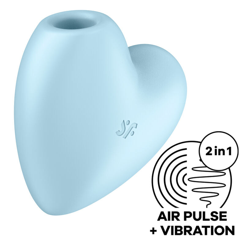 Satisfyer cutie cuore stimolatore e vibratore - blu-0