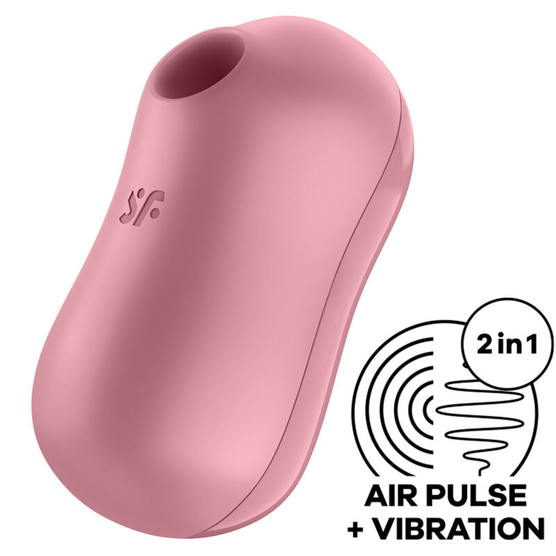 Stimolatore e vibratore satisfyer per caramelle di cotone - rosa-0