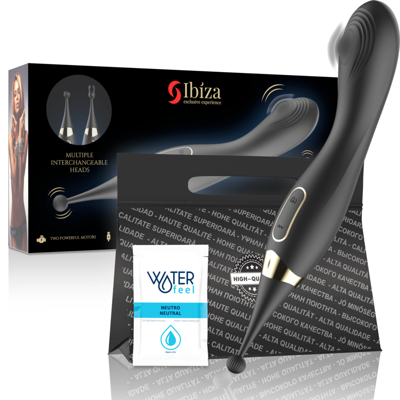 Ibiza interchangeable clitoral stimulator and pulsation g spot vibrator-6