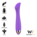 Vibratore ricaricabile in silicone punto "k" womanvibe mandy-0