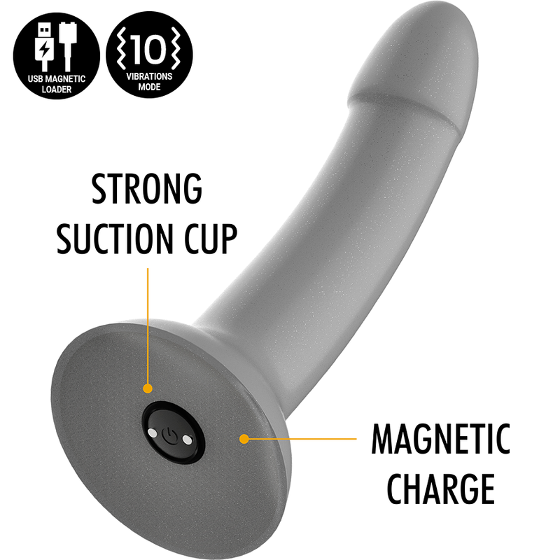 Mythology rune majestic dildo s - vibratore watchme compatibile con tecnologia wireless-2