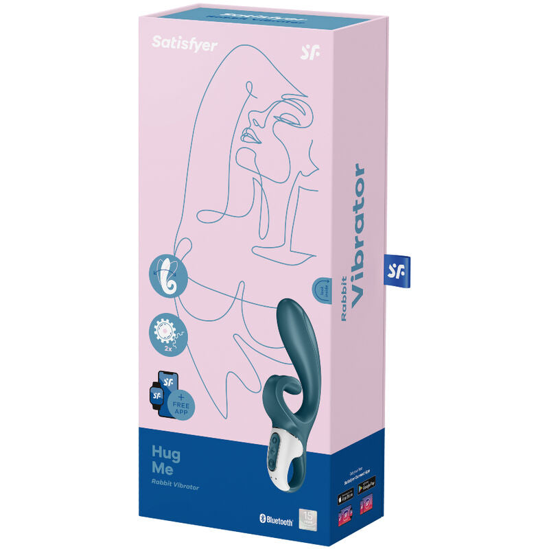 Satisfyer hug me rabbit vibrator app - blue-3