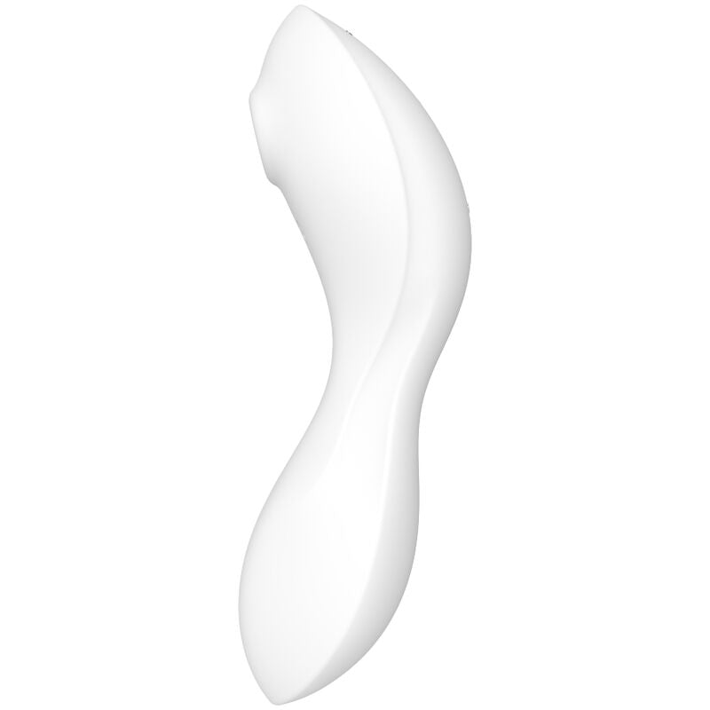 Satisfyer curvy trinity 5 air pulse stimulator & vibrator app - white-1