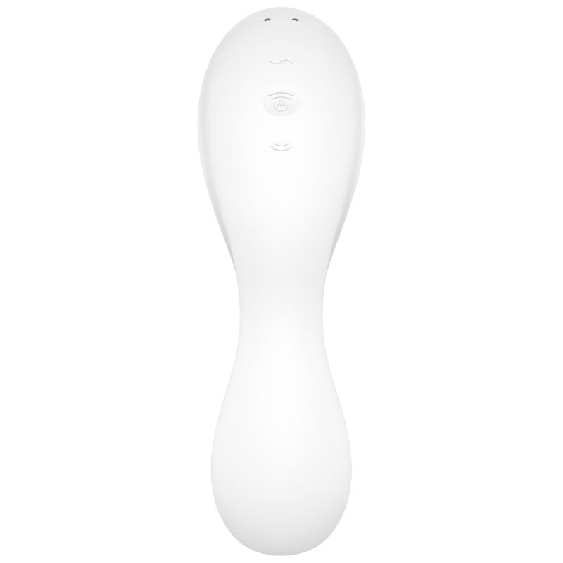 Satisfyer curvy trinity 5 air pulse stimulator & vibrator app - white-2