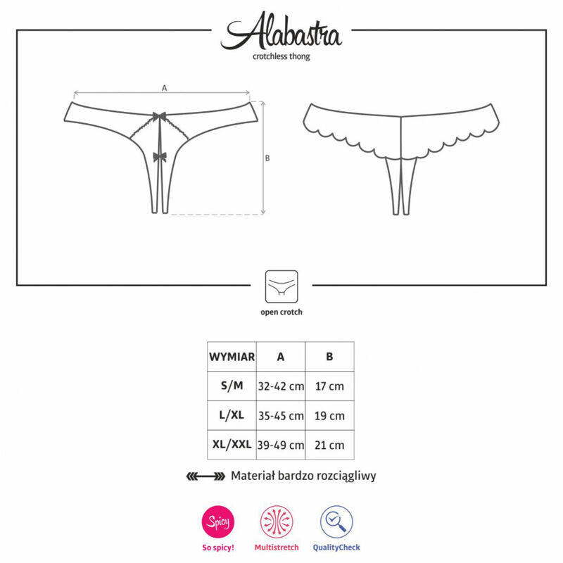 Obsessive - alabastra thong crotchless white s/m-4