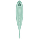 Satisfyer twirling pro+ stimolatore di impulsi d''aria e vibratore app - verde-1