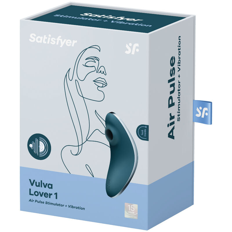 Satisfyer vulva lover 1 stimolatore di impulsi d''aria e vibratore - blu-3