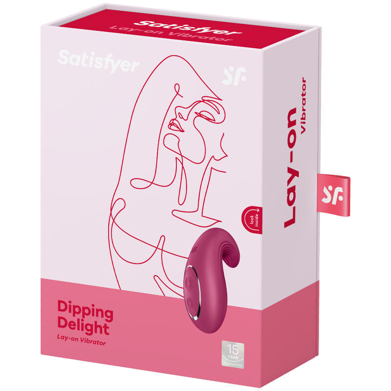 Vibratore da appoggio satisfyer dipping delight - rosso-3