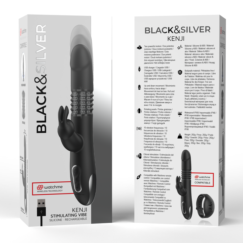 Black&silver kenji stimolante vibe watchme compatibile con tecnologia wireless-6