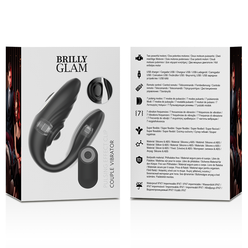 Brilly glam couple pulsing & vibrating remote control-6
