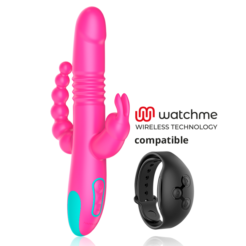 Tripla stimolazione happy loky donald: compatibile con la tecnologia wireless anale, g-spot e clitoridea watchme-1
