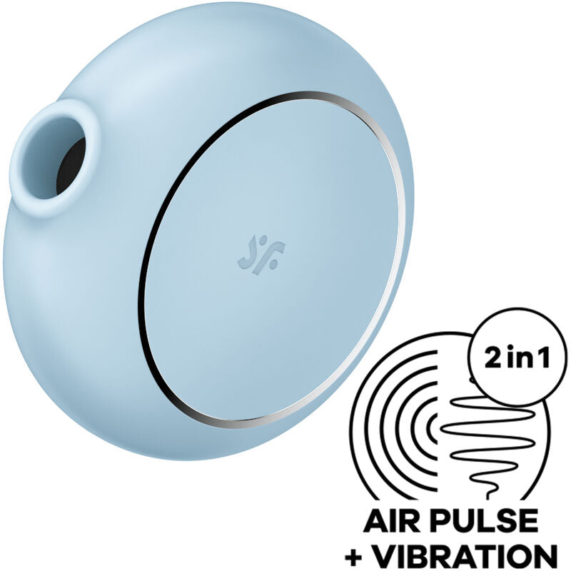 Satisfyer pro to go 3 double air pulse stimulator & vibrator - blue-0