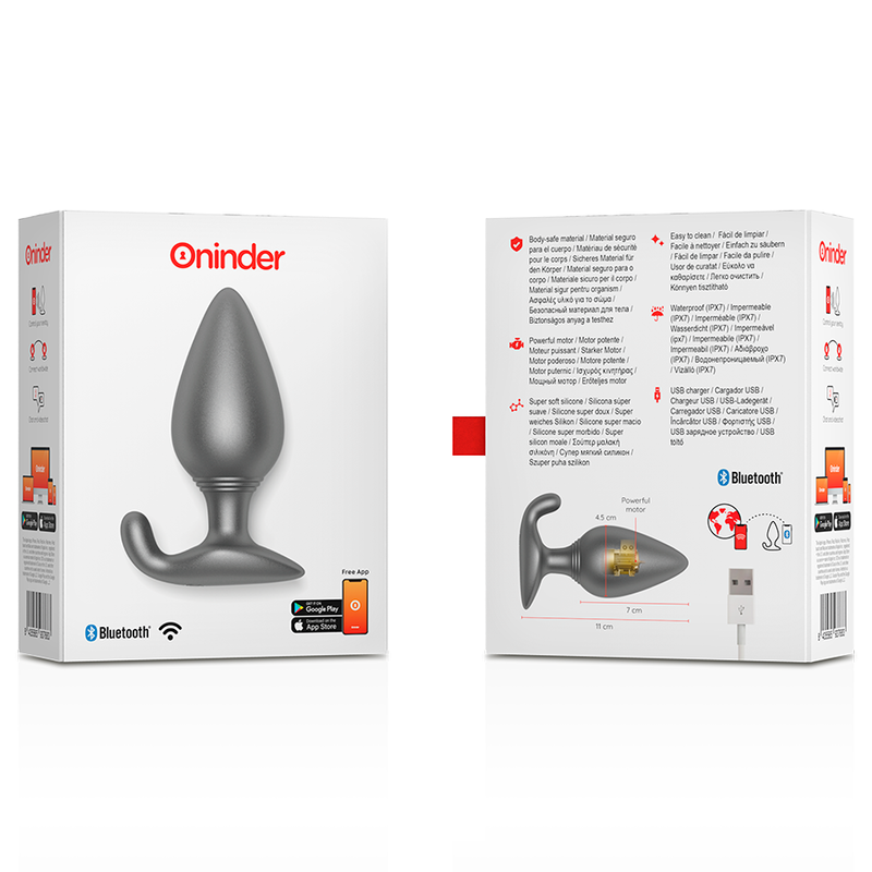 Oninder vibrating anal plug black - free app-6
