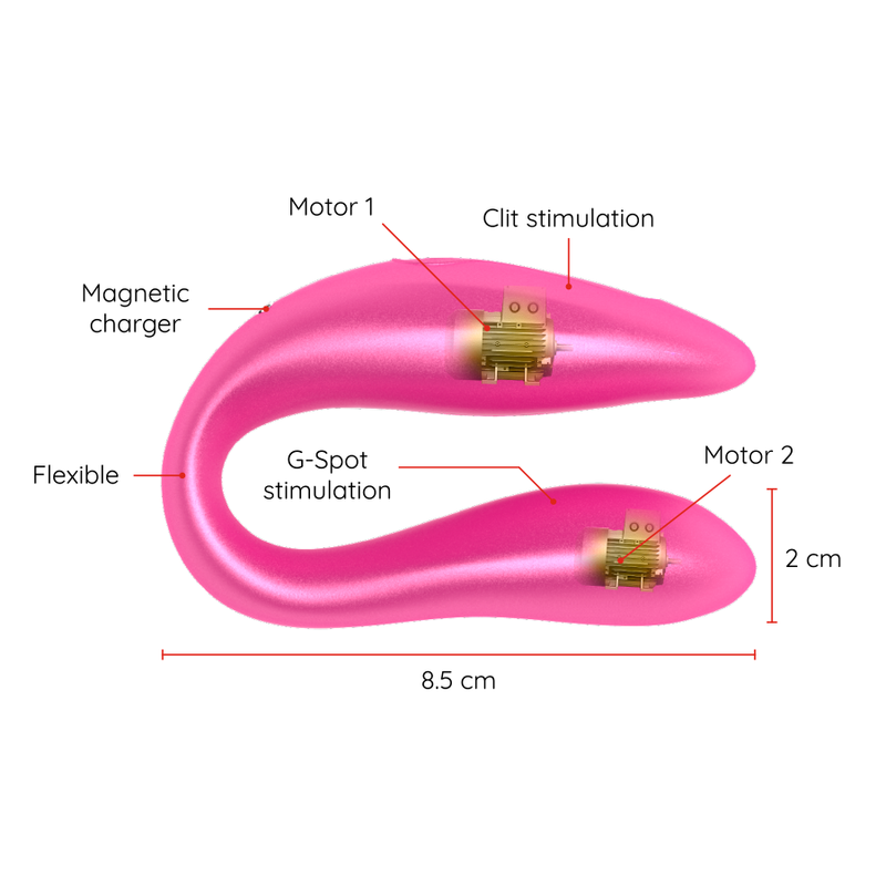 Oninder g-spot & clitoral stimulator pink - free app-3