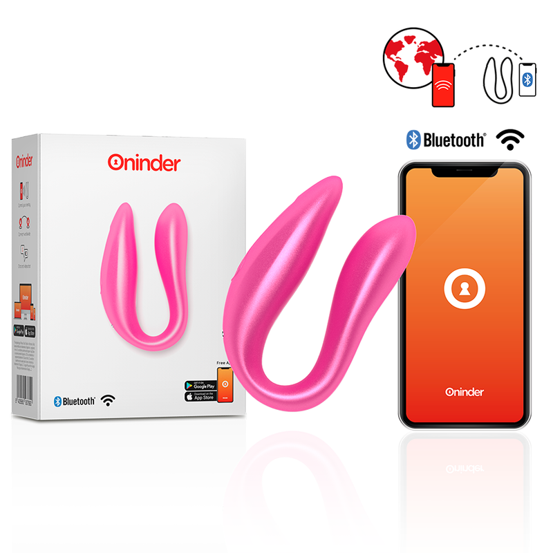 Oninder g-spot & clitoral stimulator pink - free app-1