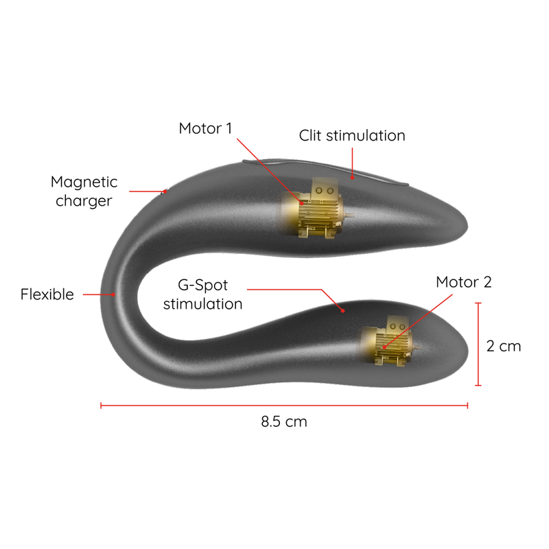 Oninder g-spot & clitoral stimulator black - free app-3