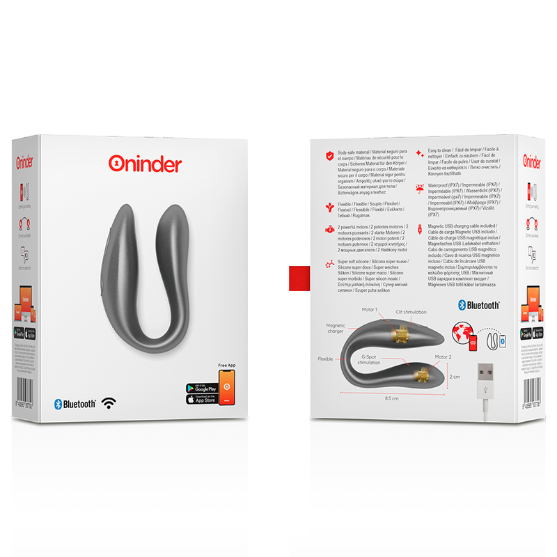 Oninder g-spot & clitoral stimulator black - free app-6
