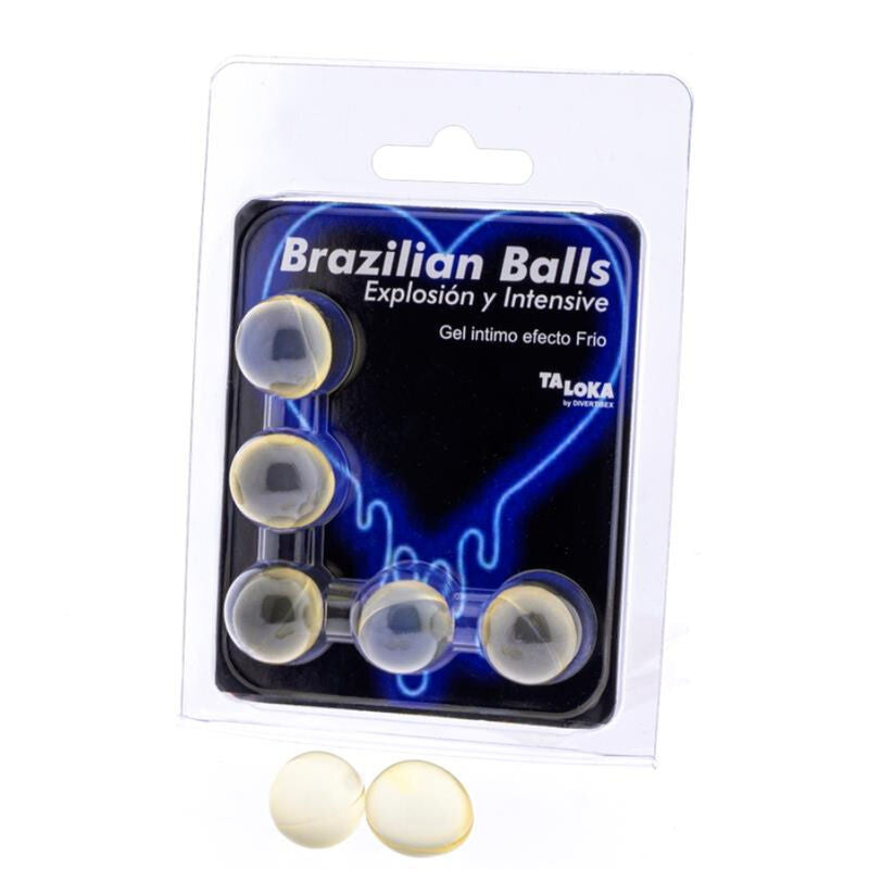 Taloka - 5 palline brasiliani gel emozionante effetto freddo e vibrazione-0