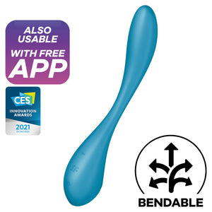 Vibratore punto g multifunzionale Satisfyer g-spot flex 5 multi vibratore blu