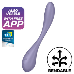 Vibratore punto g multifunzionale Satisfyer g-spot flex 5 multi vibratore lilla