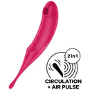 Stimolatore e vibratore satisfyer twirling pro air pulse - rosso-0