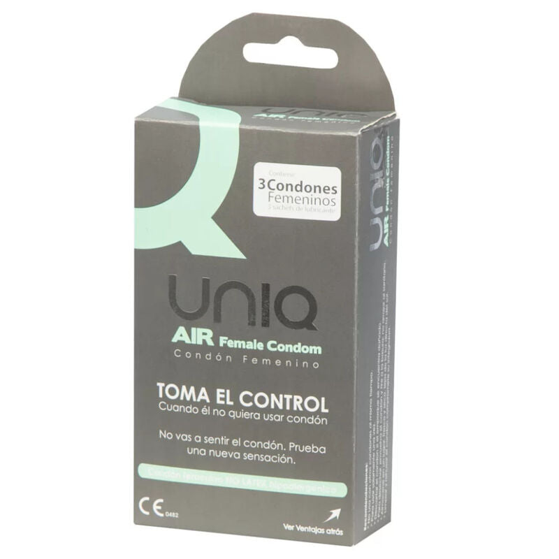 Preservativo femminile senza lattice uniq air 3 unitÀ-0