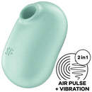 Satisfyer pro to go 2 doppio stimolatore di impulsi d''aria e vibratore - beige-0