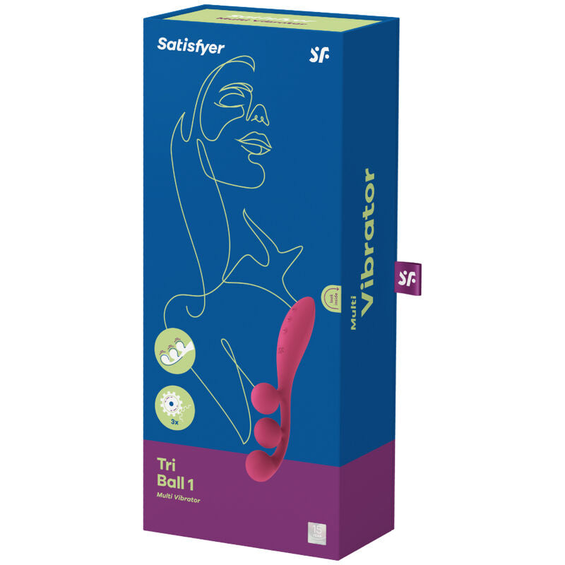 Satisfyer tri ball 1 multi vibratore - rosso-3