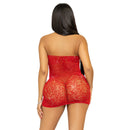 Leg avenue mini vestito con strass e strass taglia unica - rosso-1