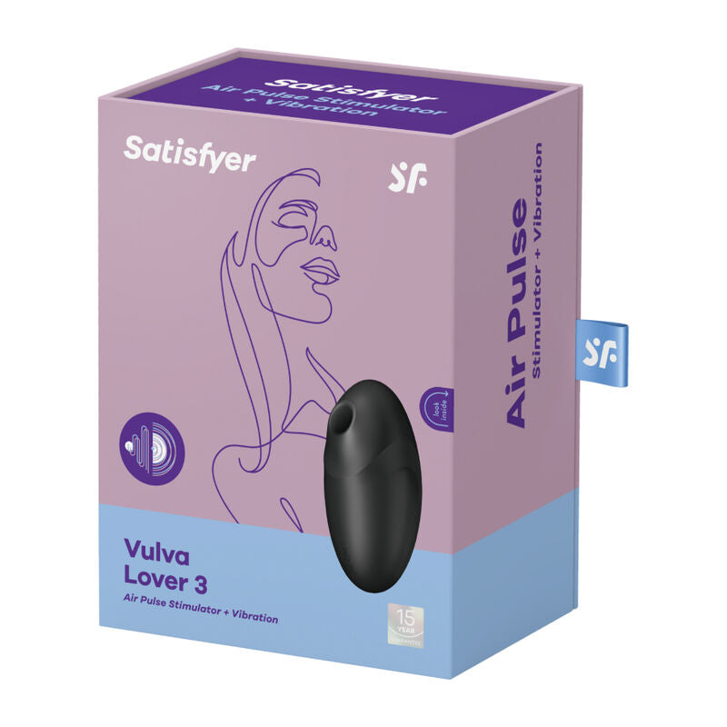 Satisfyer vulva lover 3 stimolatore e vibratore a impulsi d''aria - nero-3