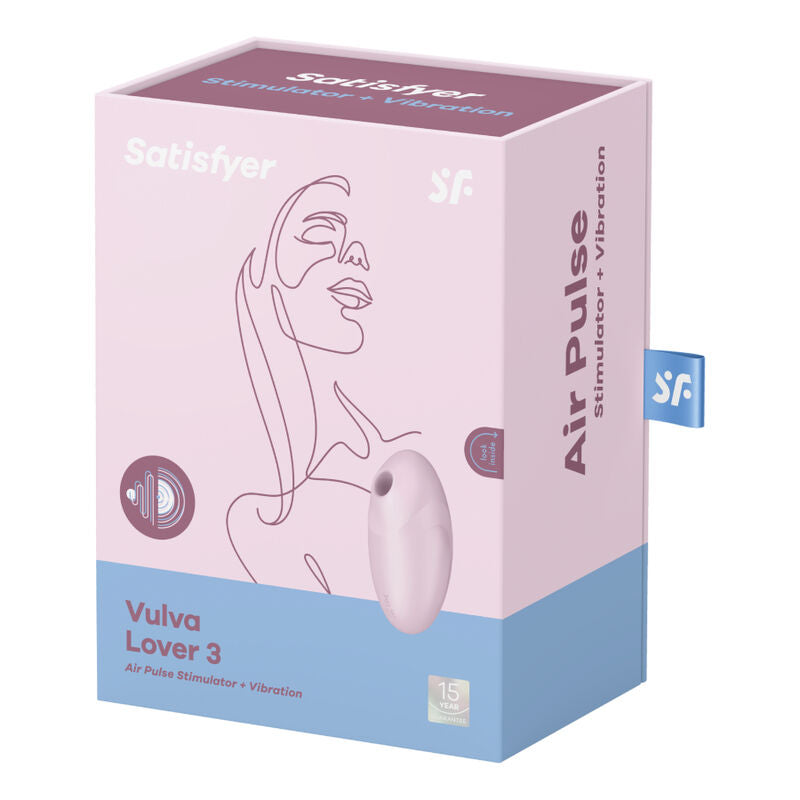Satisfyer vulva lover 3 stimolatore e vibratore a impulsi d''aria - rosa-3