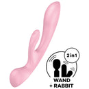 Vibrazione ibrida satisfyer triple oh - rosa-0