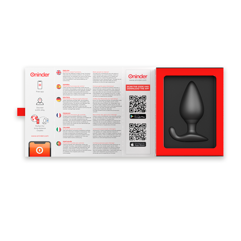 Oninder vibrating anal plug black - free app-5