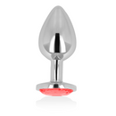 Ohmama anal plug metal red 8 cm-1