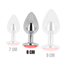 Ohmama anal plug metal red 8 cm-3