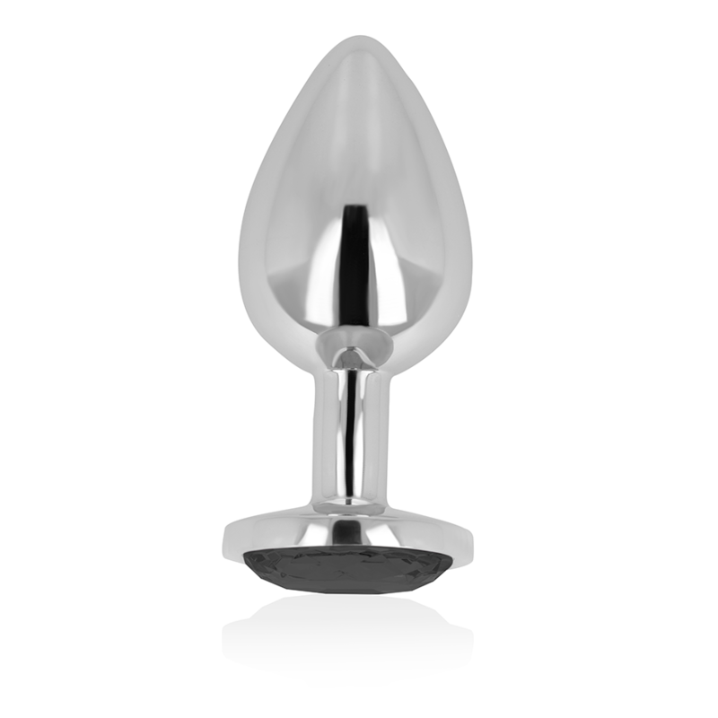 Ohmama anal plug metal black 8 cm-1