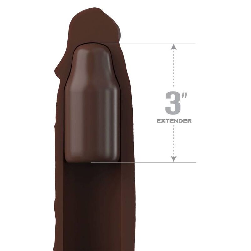 Pipedreams sleeve 22,86 cm + 7,62 cm plug brown-1