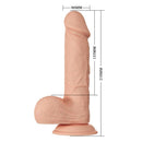 Bellissimo incontro bahamut dildo realistico e flessibile 21,8 cm - carne-5