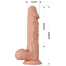 Bellissimo incontro buraq dildo realistico e flessibile 24 cm - carne-5