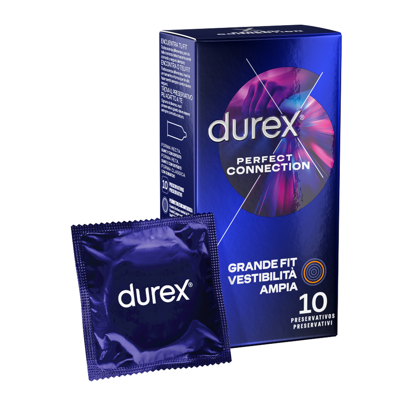 Durex perfect connection silicone extra lubrificazione 10 unità-3