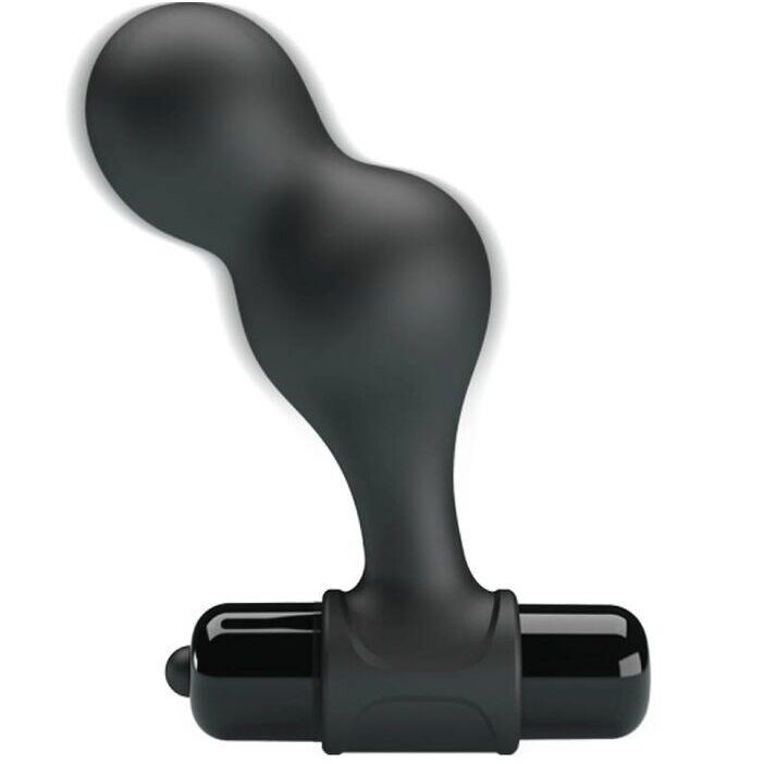 Mr play - plug anale vibrante in silicone nero