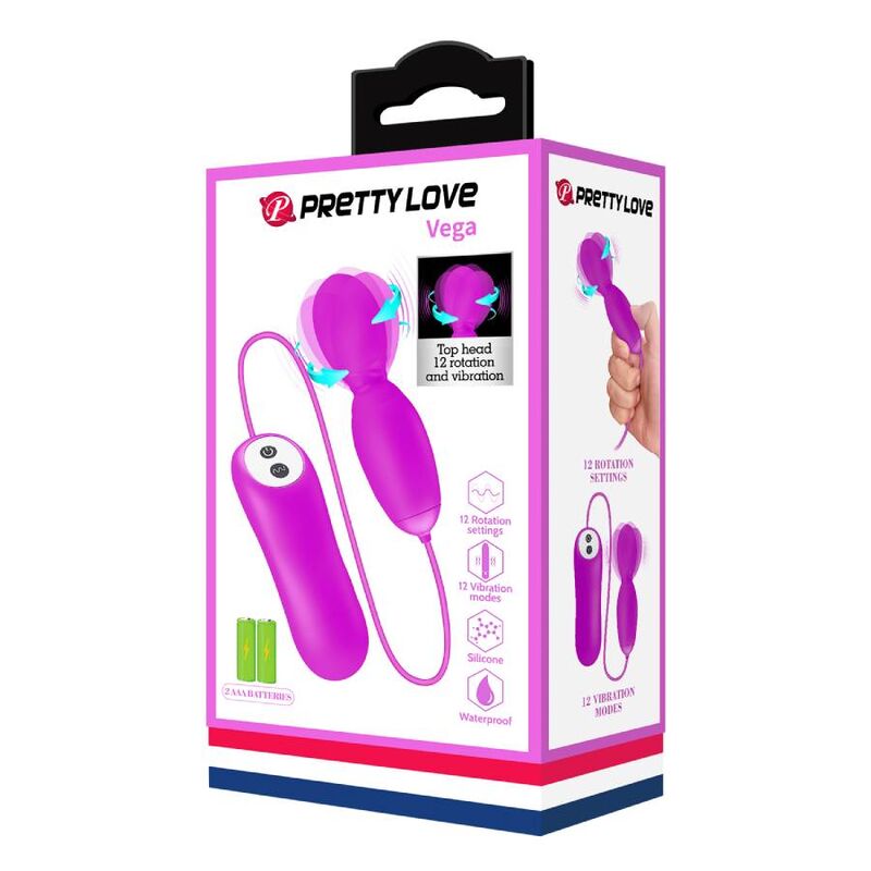 Pretty love - vega rotation and vibration massager with 12 functions fuchsia-8