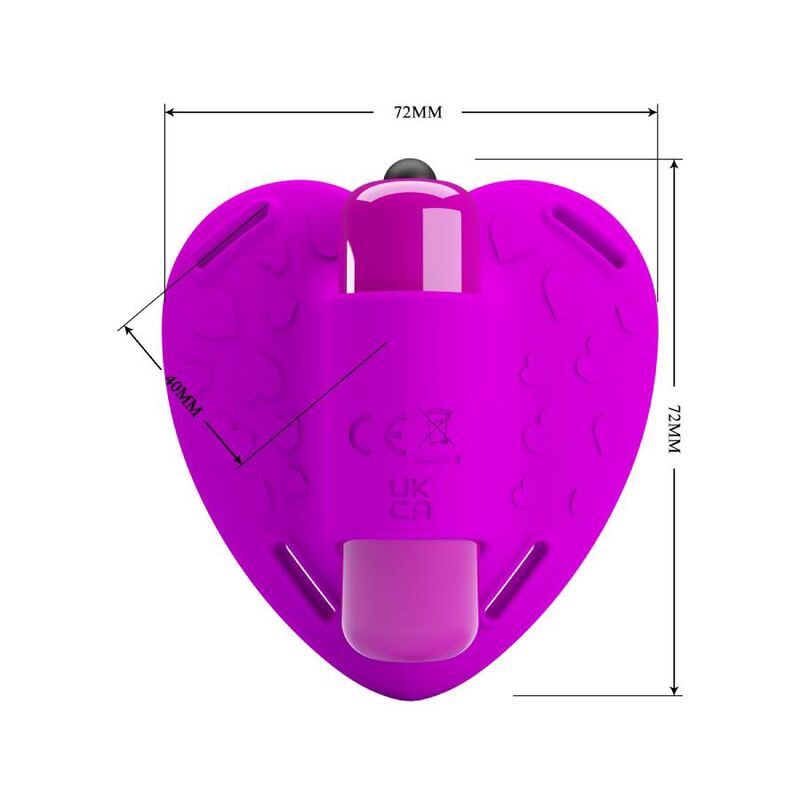 Pretty love - clitoral massager heartbeat 10 vibration modes purple-4